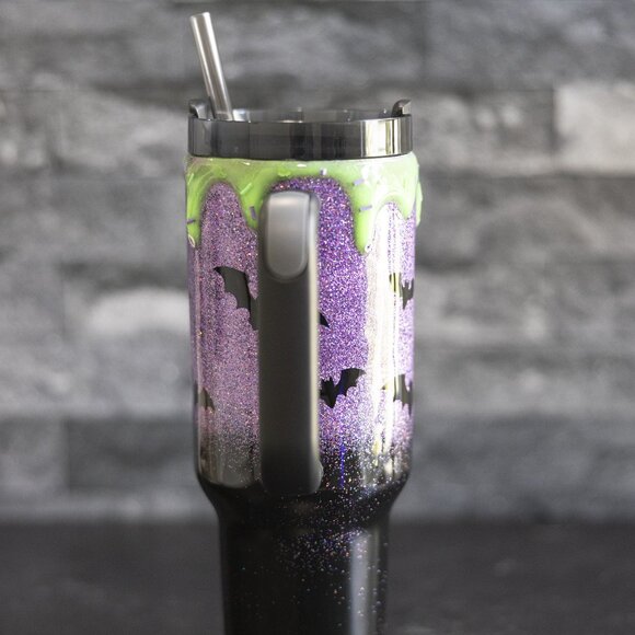 Authentic 40 oz Stanley Quencher Flowstate 2.0 - Halloween - Epoxy Glitter - Picture 5 of 8